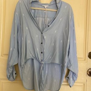 Beach lunch lounge crop top PINEAPPLE. NEW